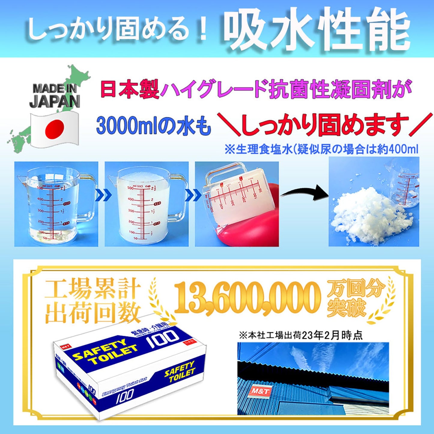 SAFETY TOILET 100回分セット