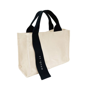 オッドハンドルトート アイボリー/BK