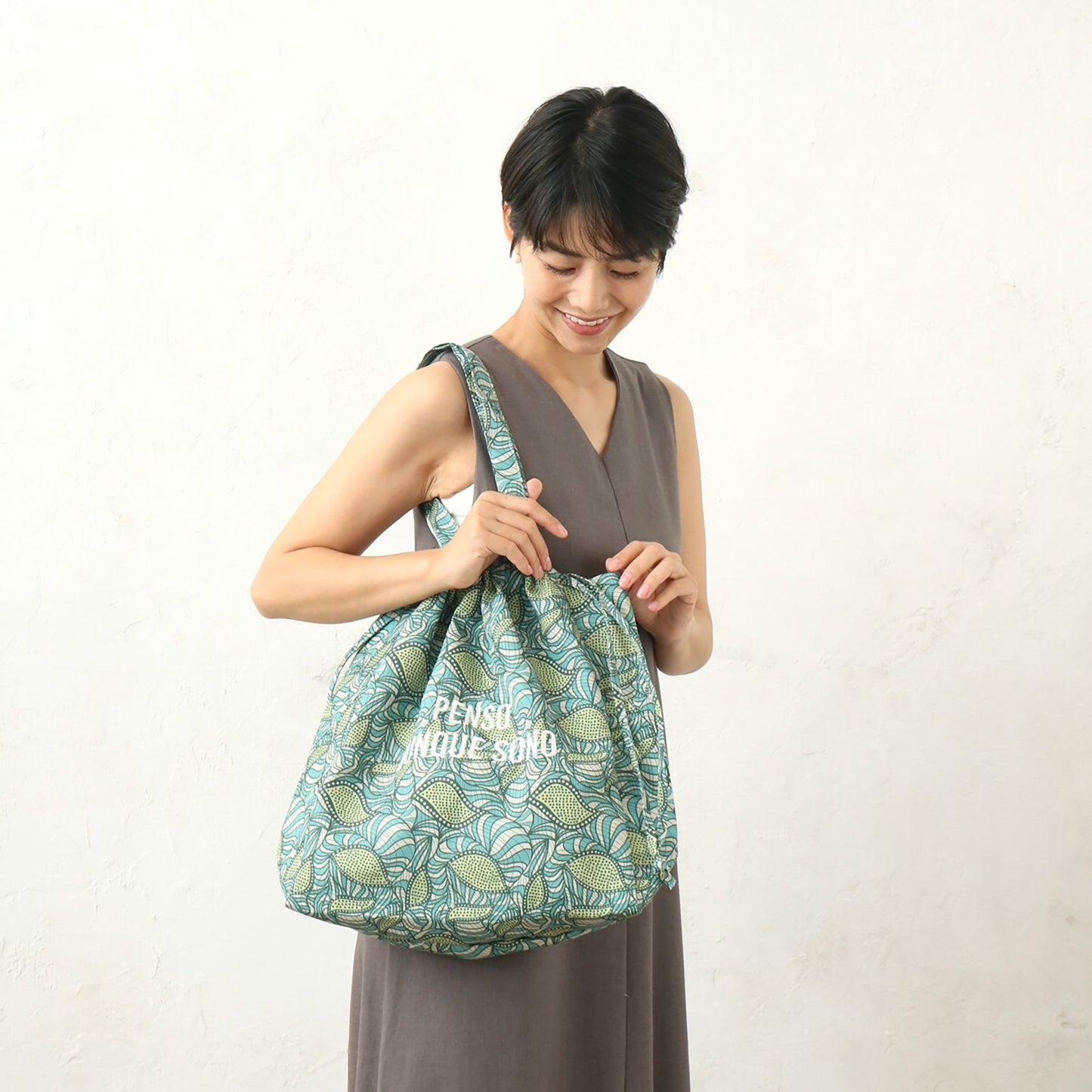 e.e.p.ラタプリントトート フォレスト/GR