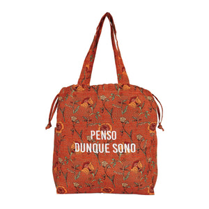 e.e.p.ラタプリントトート フラワー/OR