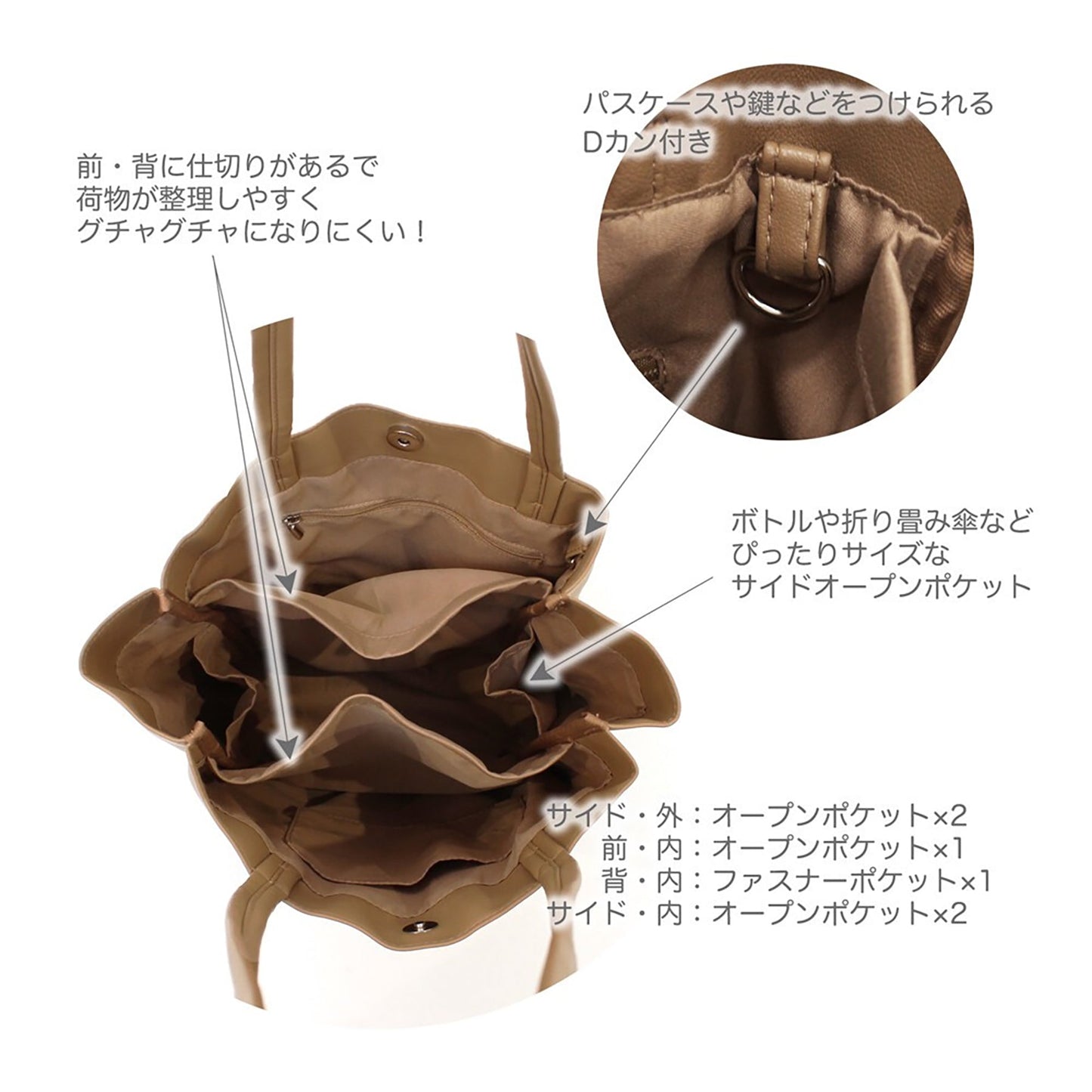 収納上手になれるトート GY