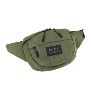 はっ水ナイロンウエストボディバッグ KH