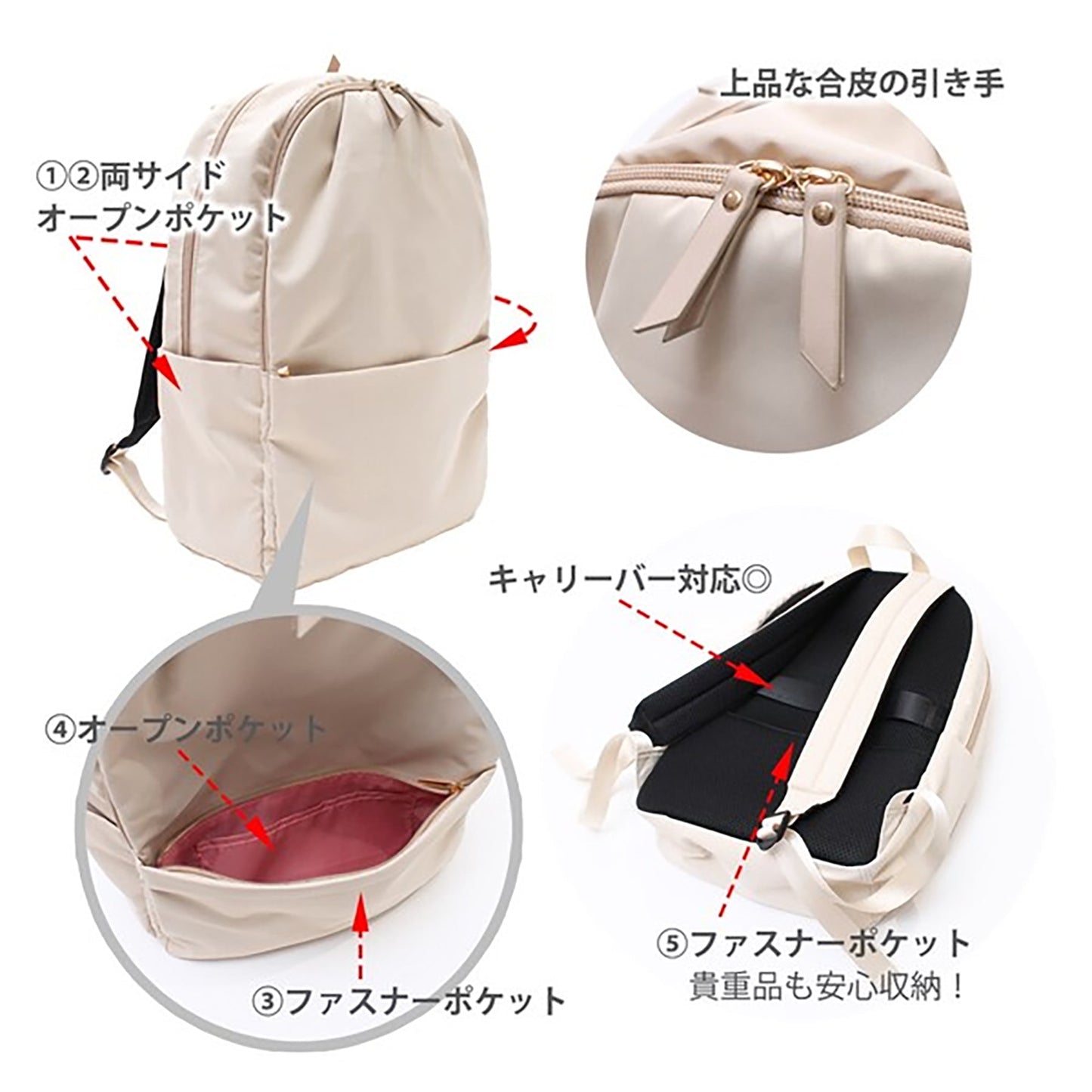 肩にやさしい軽量リュック LBE
