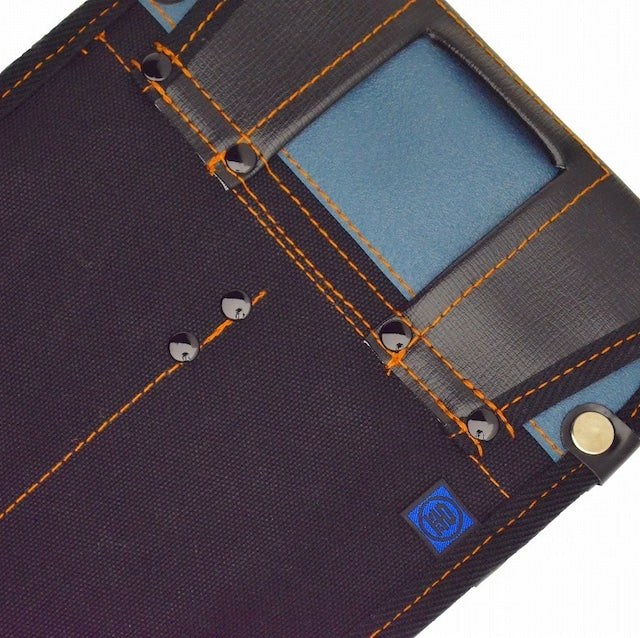腰袋 内側ポケット付帆布/茶蛇柄