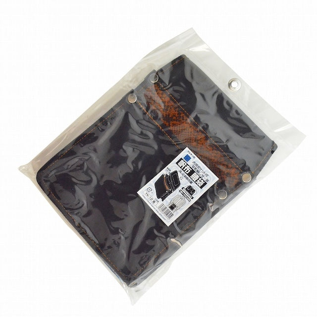 腰袋 内側ポケット付帆布/茶蛇柄