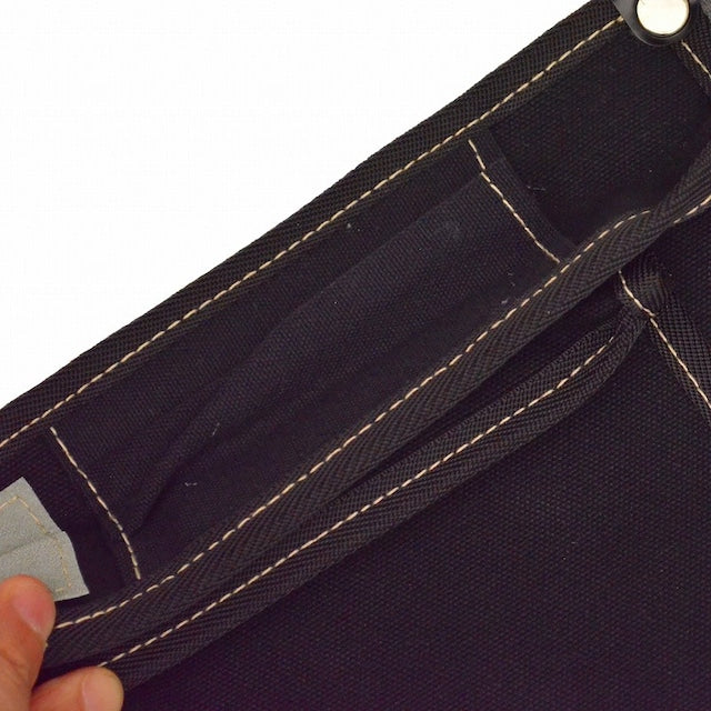 腰袋 内側ポケット付帆布/角丸鋲無