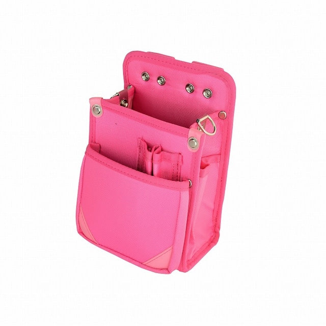 内側ポケット付ナイロン腰袋 BⅡ 桃