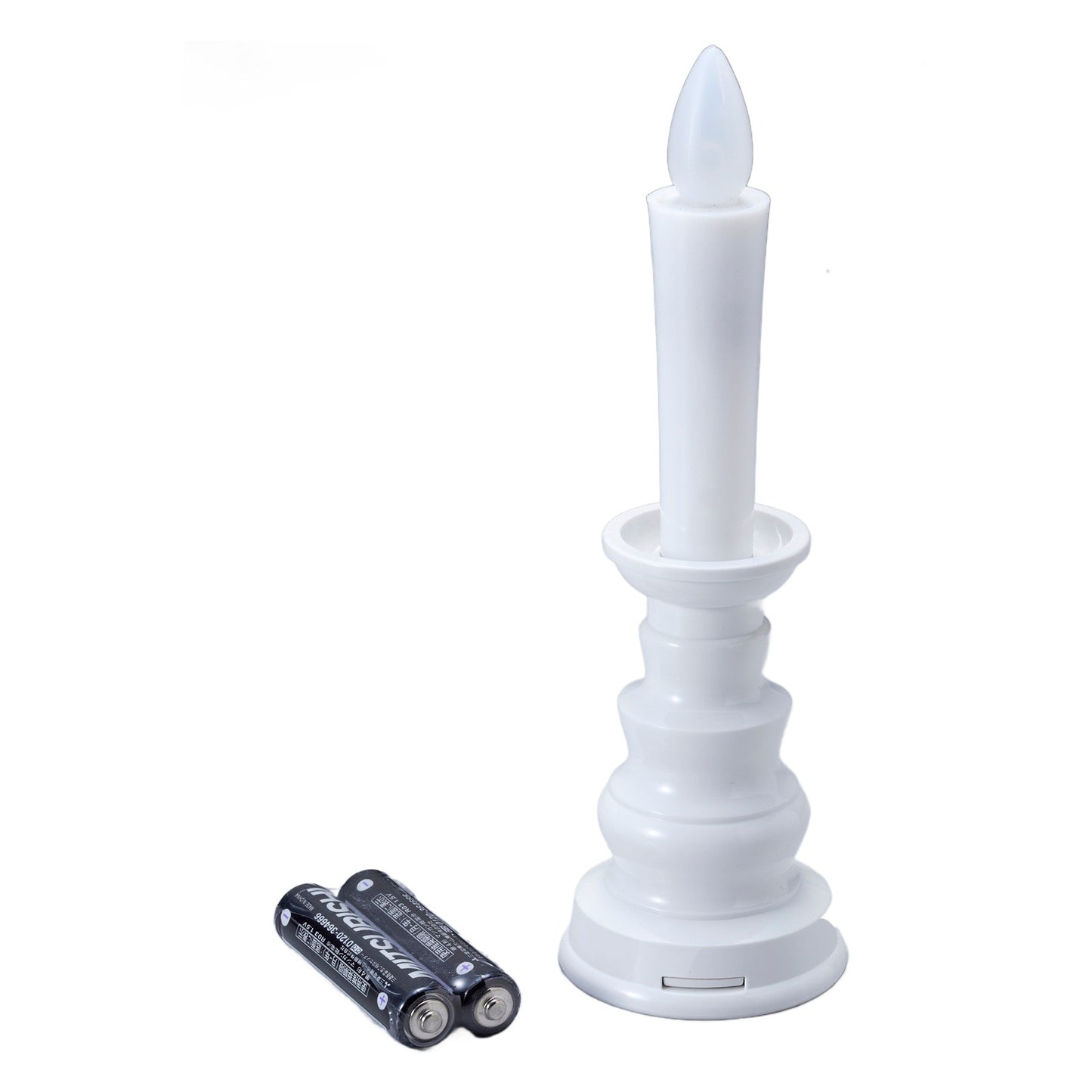 燭台付安心のろうそく(小)(電池付)【ARO-4202】ろうそく型LEDライト