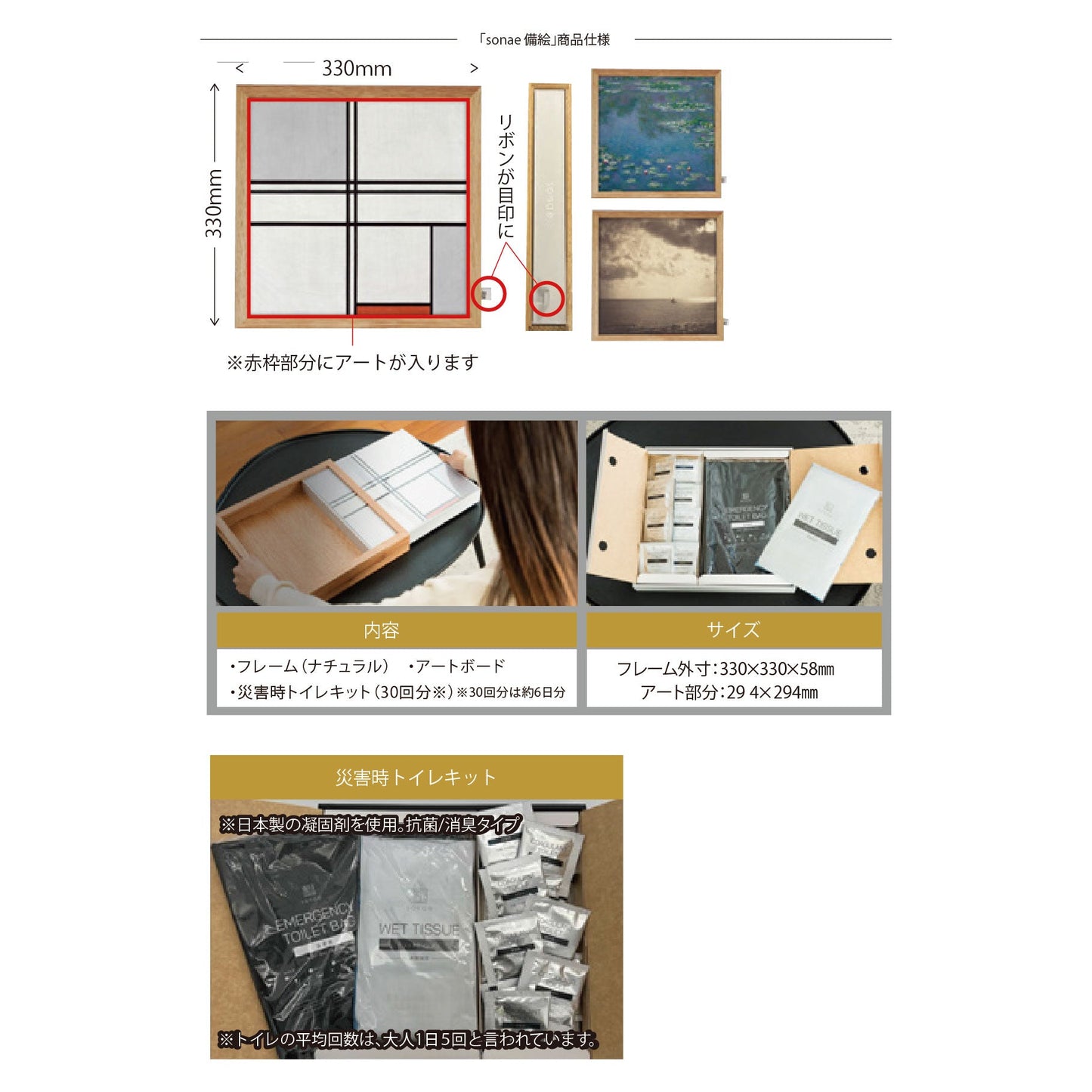 インテリアアート防災トイレ sonae 備絵 フィンセント・ファン・ゴッホ
