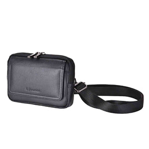 U.P renoma 革スマホ横前カブセポーチ 20111 ブラック