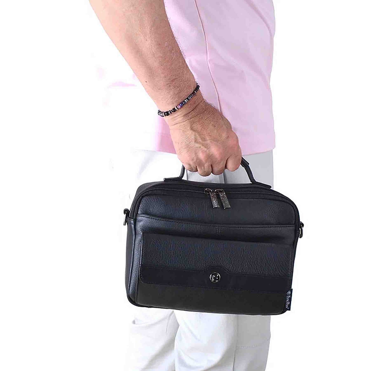 Troy Bros シュリンク 横ショルダーバッグL 7014 ブラック