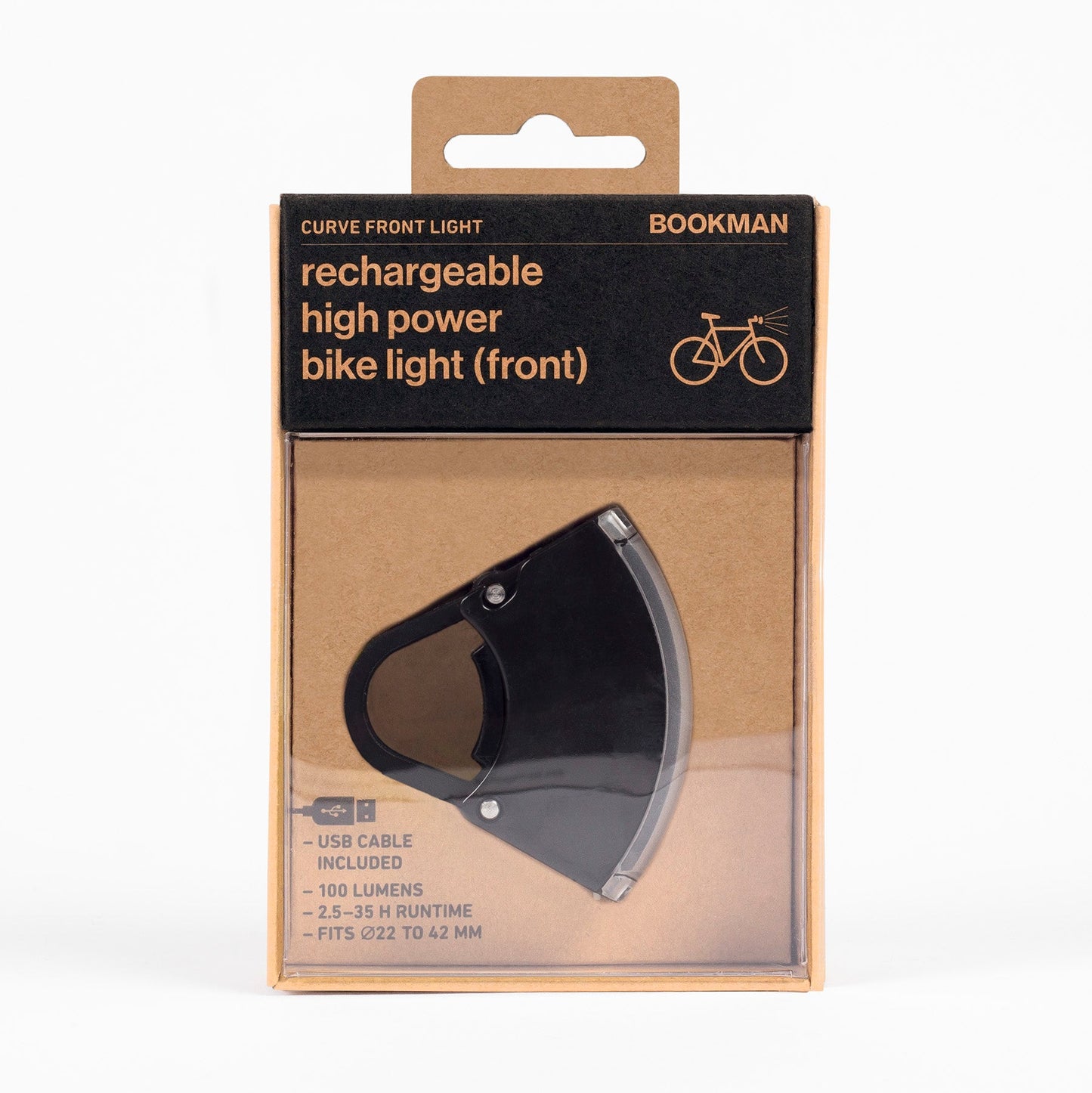 Curve Front Light 自転車用カーブフロントライト Black