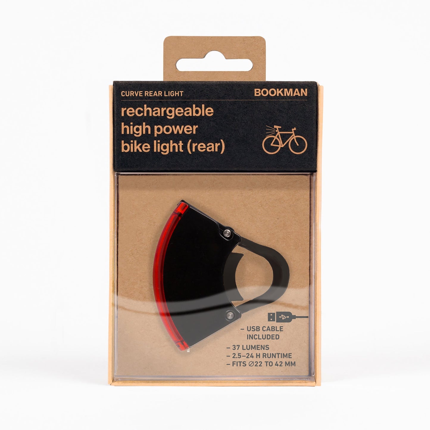 Curve Rear Light 自転車用カーブリアライト Black