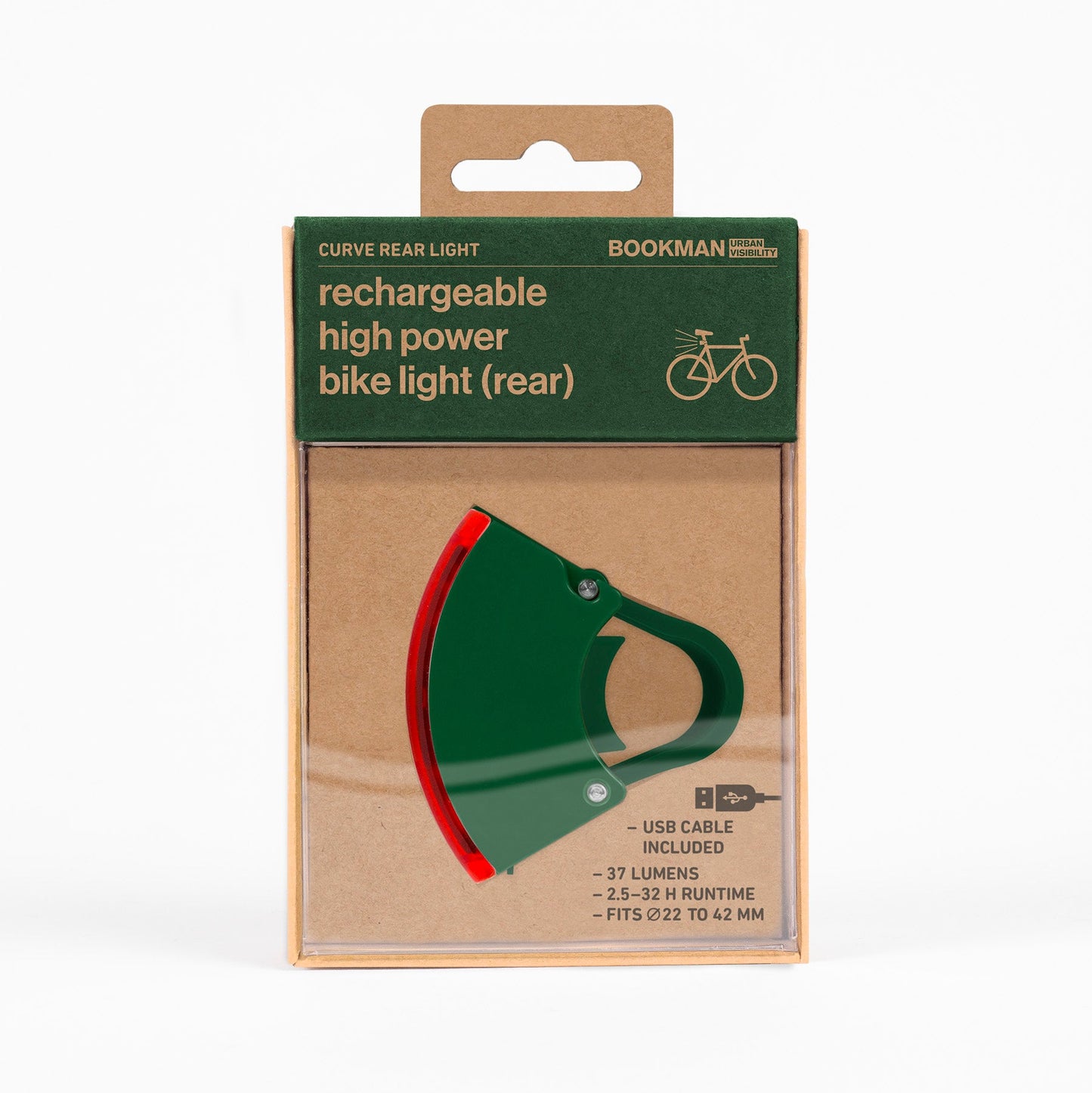 Curve Rear Light 自転車用カーブリアライト Green