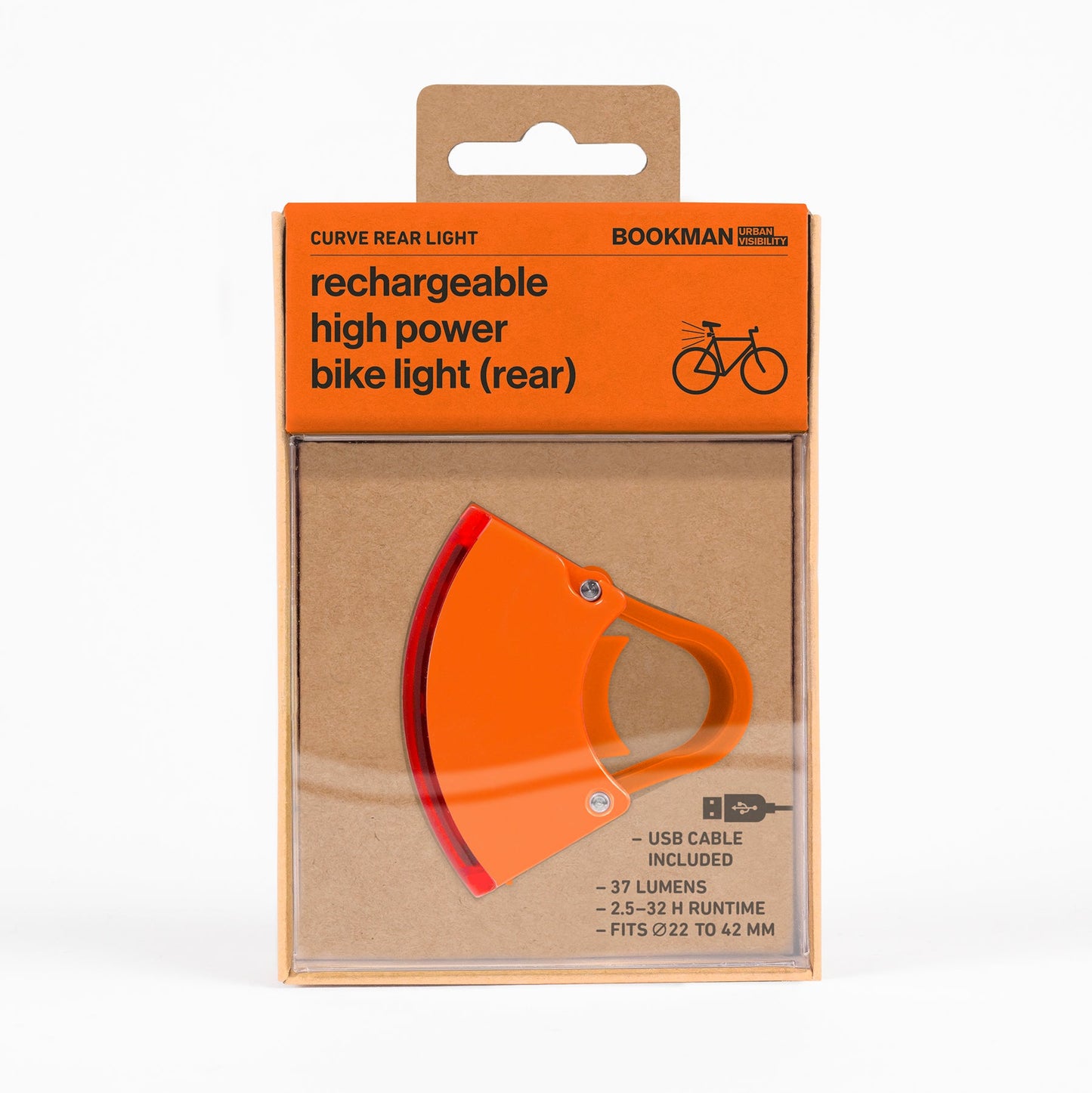 Curve Rear Light 自転車用カーブリアライト Orange