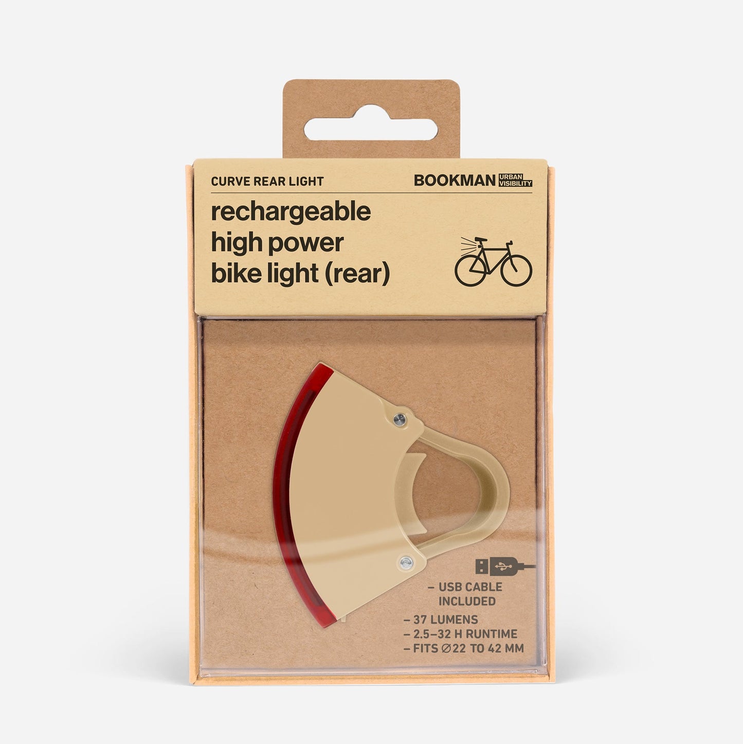 Curve Rear Light 自転車用カーブリアライト Beige