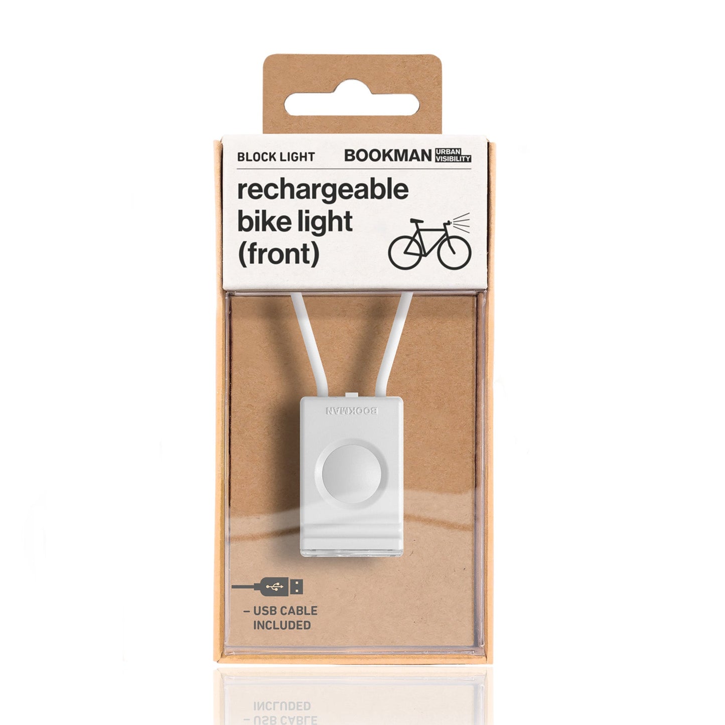 Block Light Front 自転車用ライトフロント White