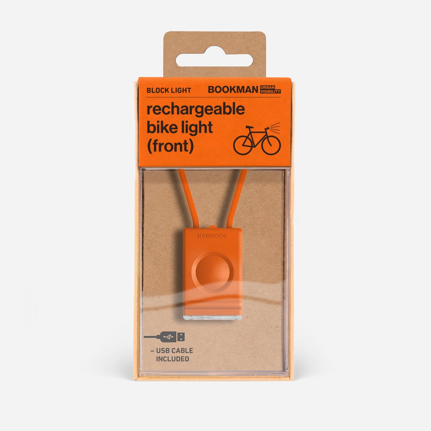 Block Light Front 自転車用ライトフロント Orange