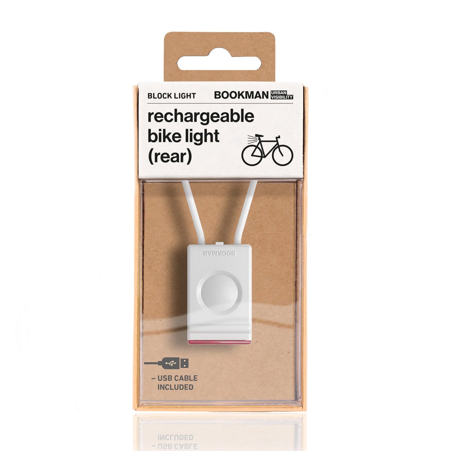 Block Light Rear 自転車用ライトリア White
