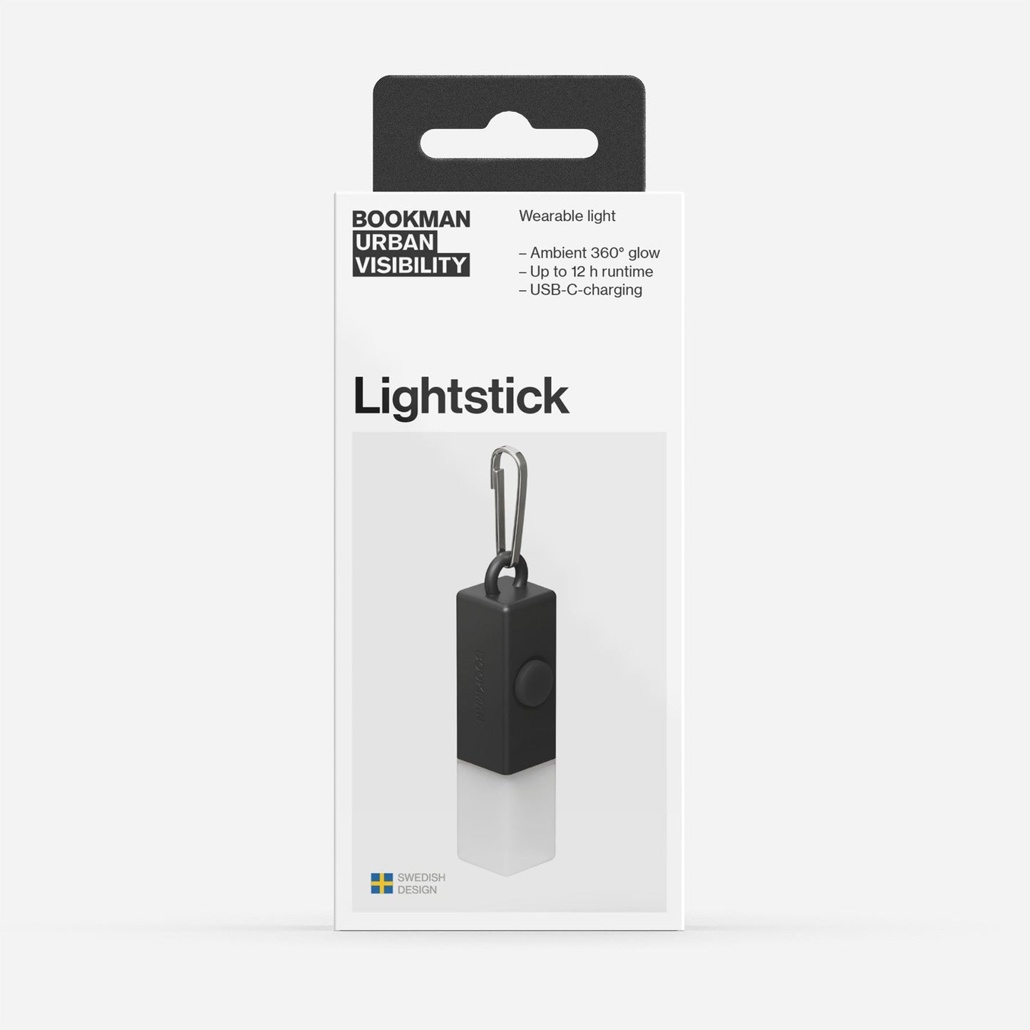Lightstick 充電式防水LEDランプ USB-C&Paper packaging(FSC) Black