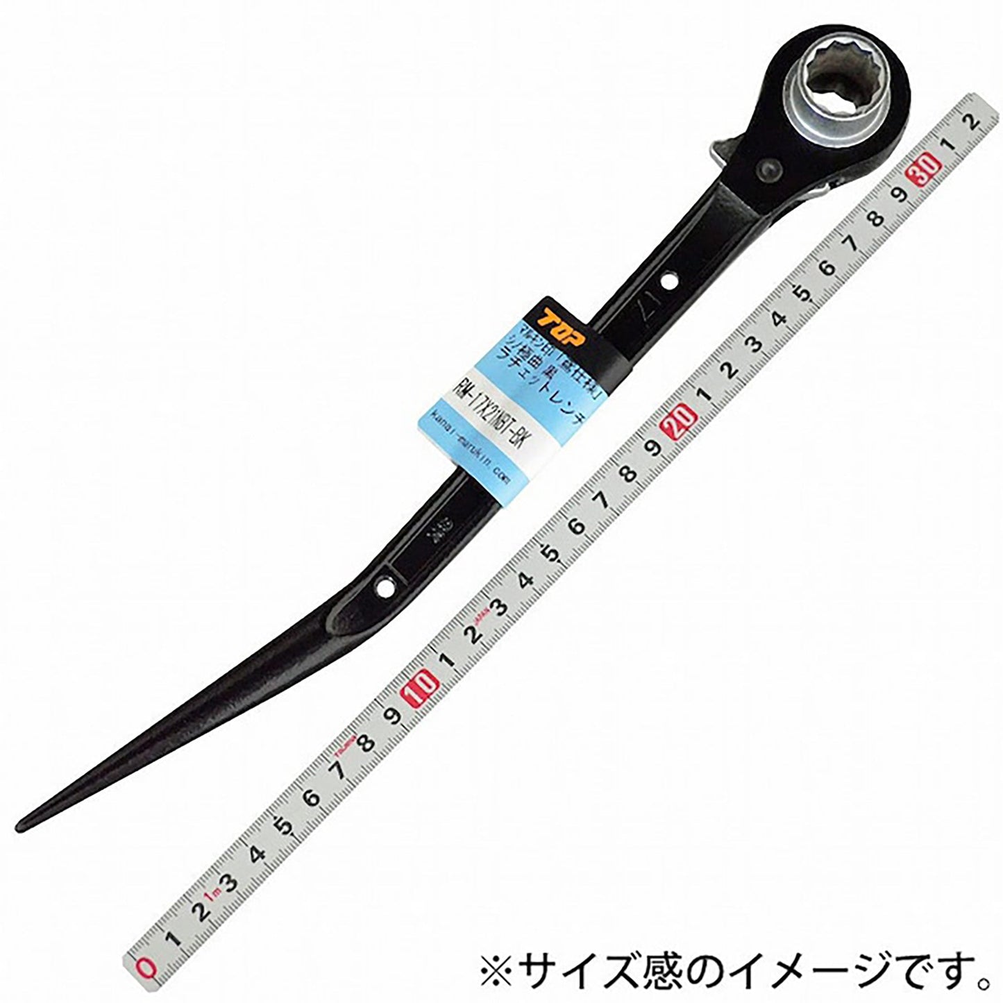 TOP 両口ラチェットレンチ 鳶仕様 黒