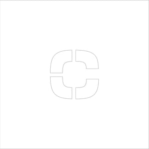 吹付けプレート ステンシル 文字高300 アルファベット小文字c マグネット