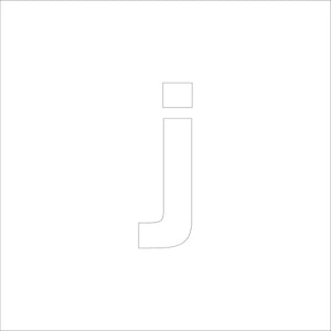 吹付けプレート ステンシル 文字高50 アルファベット小文字j マグネット