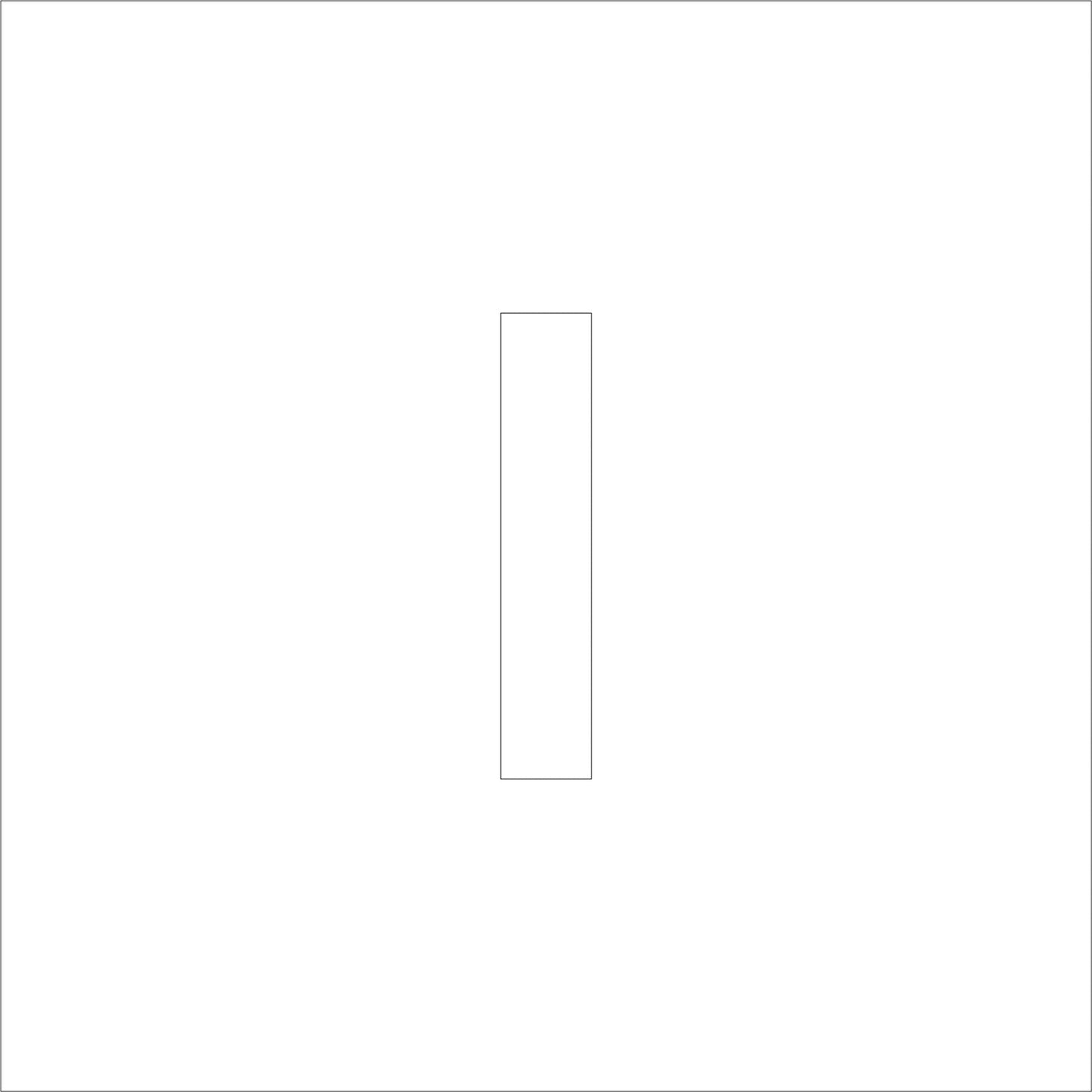 吹付けプレート ステンシル 文字高200 アルファベット小文字l マグネット