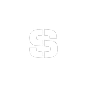 吹付けプレート ステンシル 文字高300 アルファベット小文字s マグネット