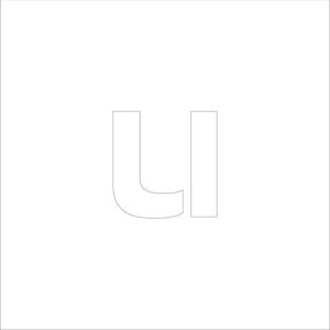 吹付けプレート ステンシル 文字高300 アルファベット小文字u マグネット