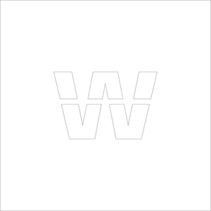 吹付けプレート ステンシル 文字高75 アルファベット小文字w マグネット