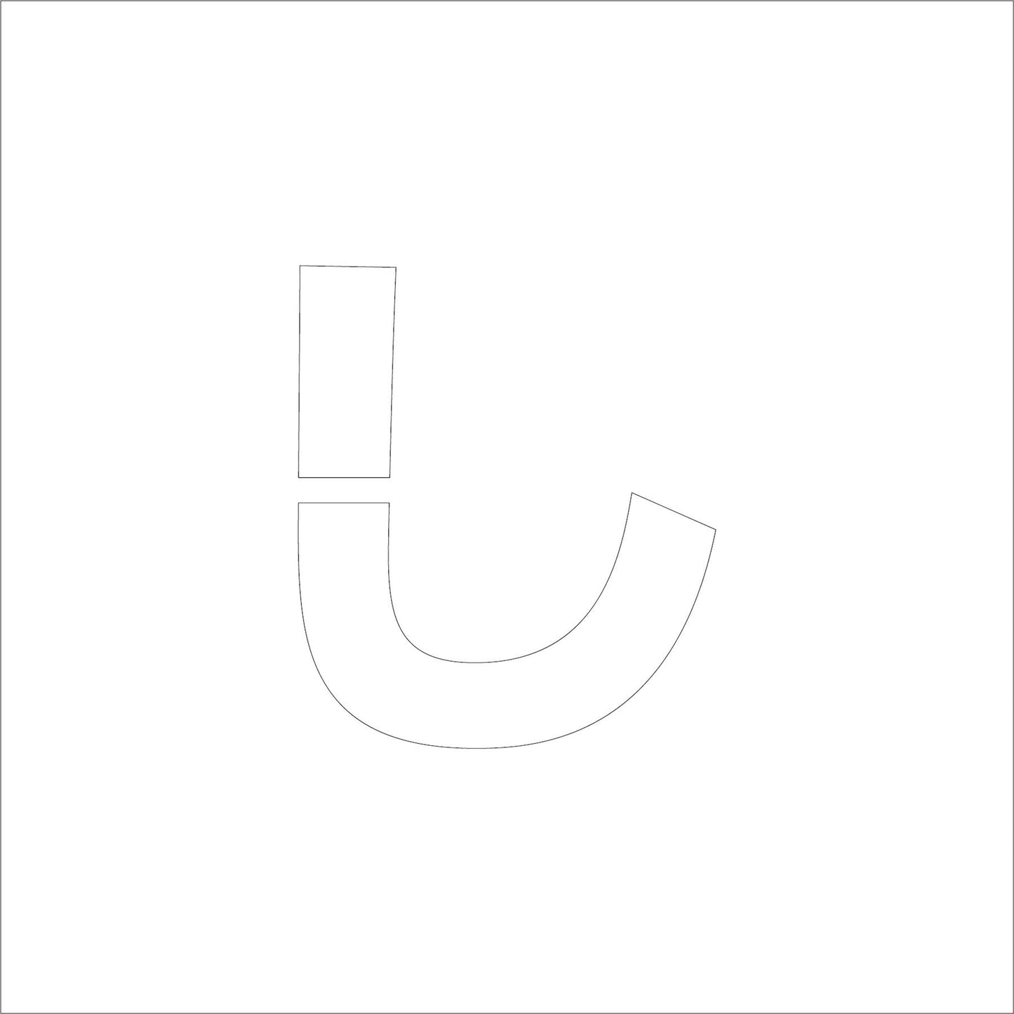 吹付けプレート ステンシル 文字高300 ひらがな し マグネット
