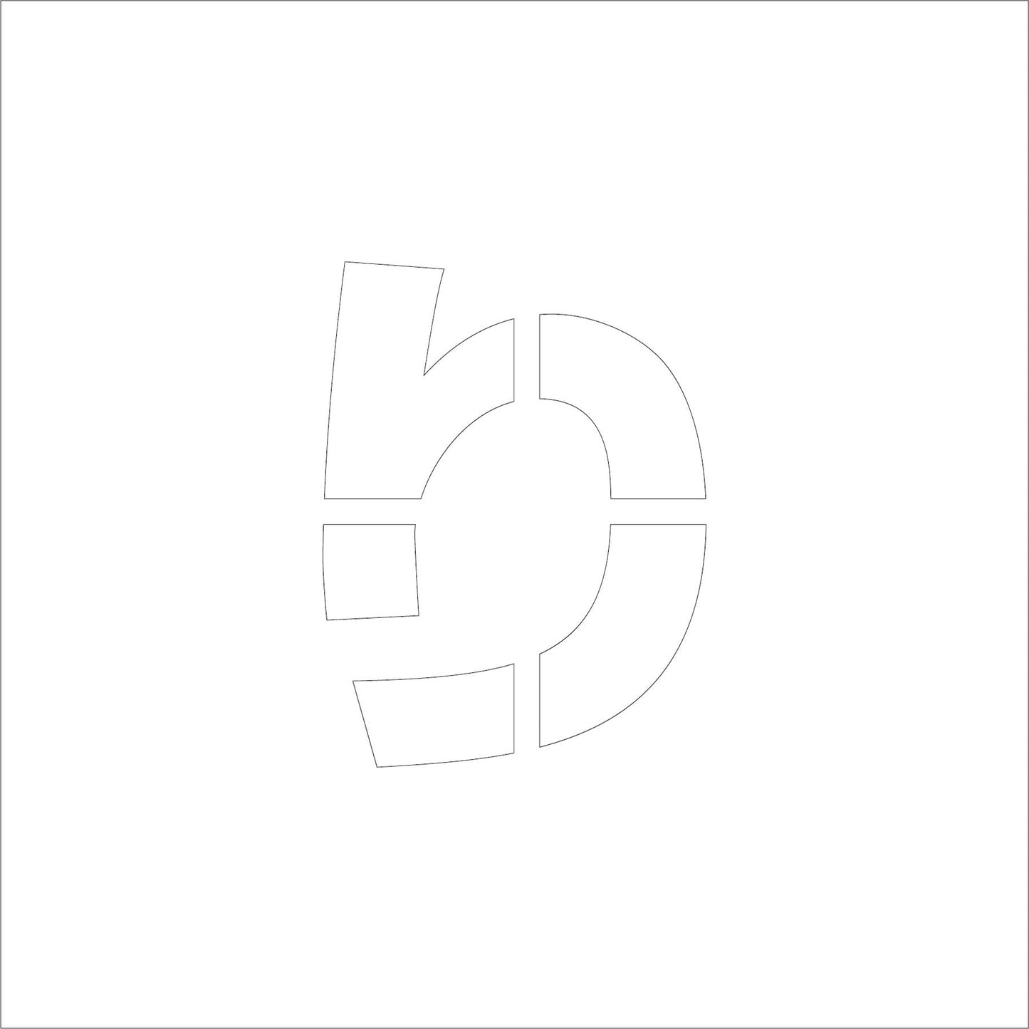 吹付けプレート ステンシル 文字高300 ひらがな り マグネット