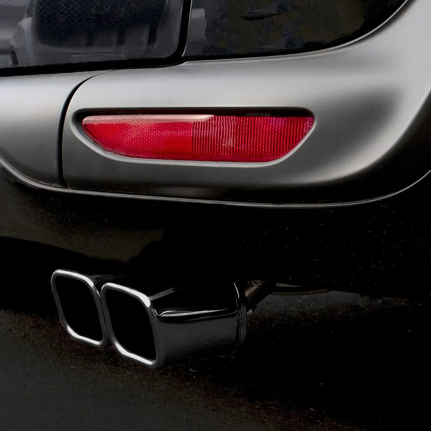 カー用品 マフラーカッターツイン ガンメタ