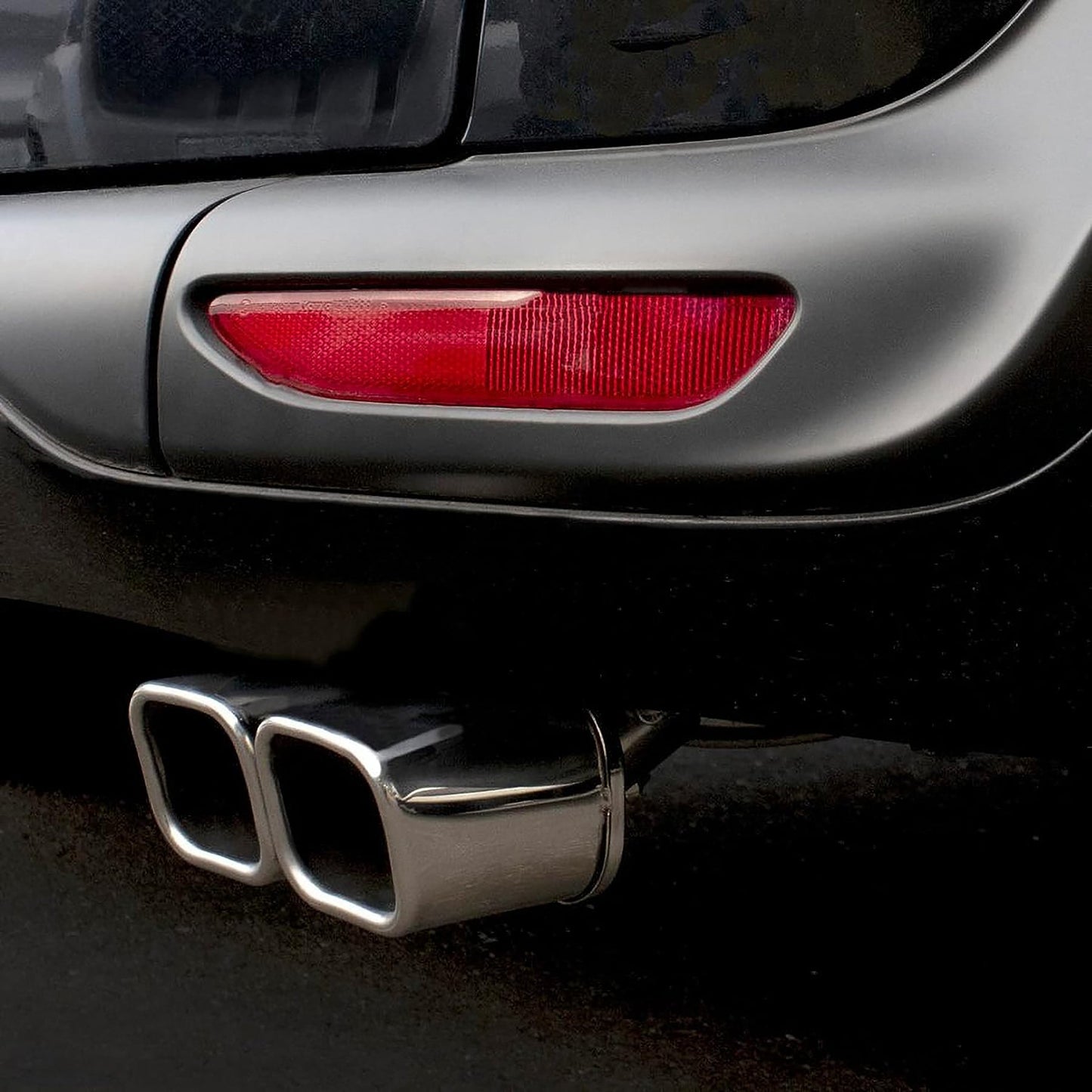 カー用品 マフラーカッターツイン シルバー