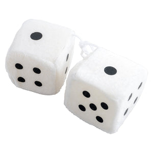 カー用品 ルームミラーダイス ぬいぐるみ ホワイト