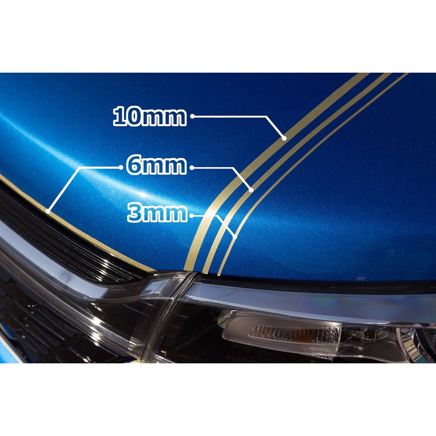 カー用品 カジュアルテープ GD 幅10mm×6m巻