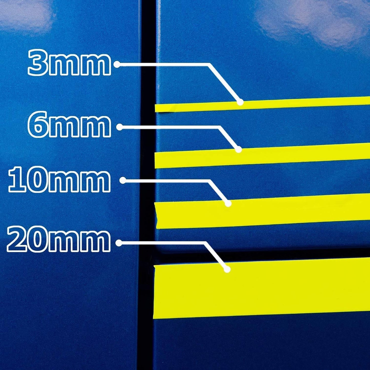 カー用品 蛍光テープ YE 幅6mm×8m巻