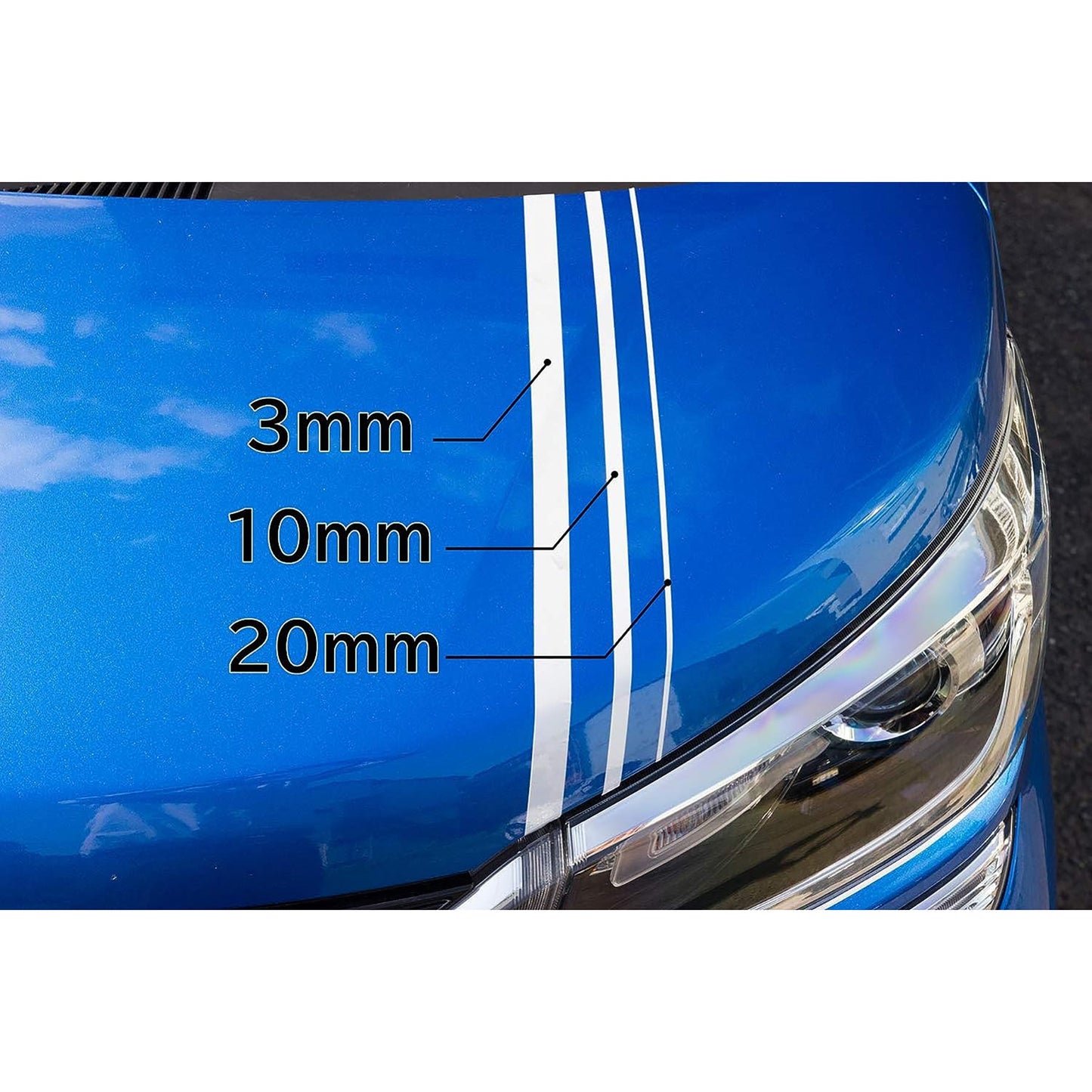 カー用品 反射テープ WH 幅3mm×8m巻