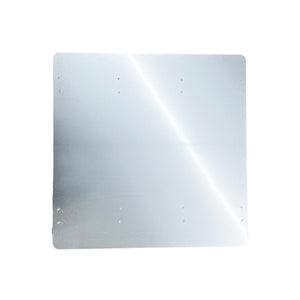 標識用アルミ基板 正方形型 平リブ2段 角R20 素地 H600×W600 厚さ1.2mm