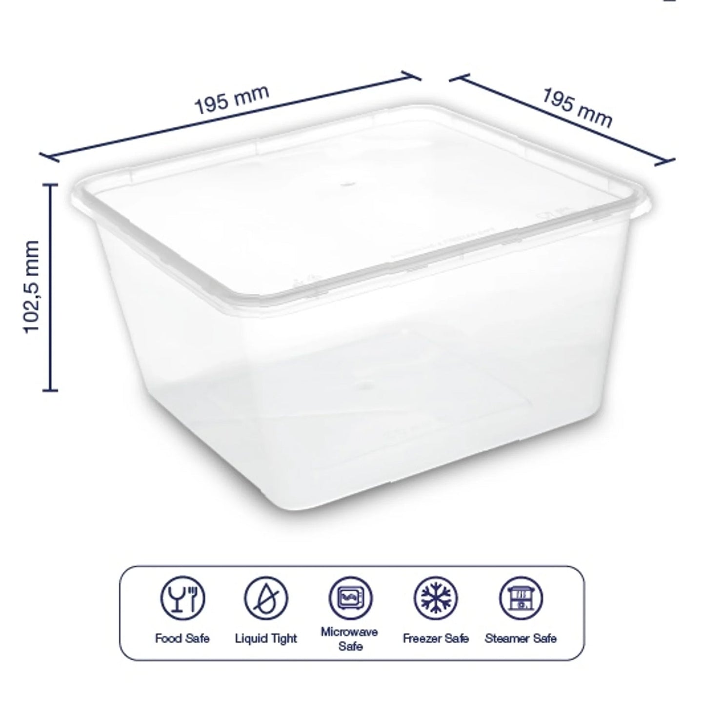 Kiip SLappeR キープスラッパー 保存容器 正方形 スクエアタイプ 3000ml 150個入り