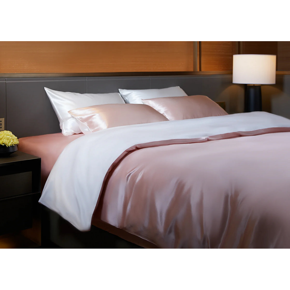 シルク枕カバー 片面シルク 封筒式 43×63cm アイボリー