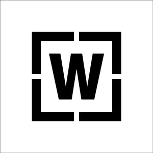 吹付プレートマグネット製 ステンシル 文字高150 □W