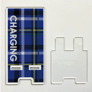 スマホスタンドアクリル 青チェック SSAC-8