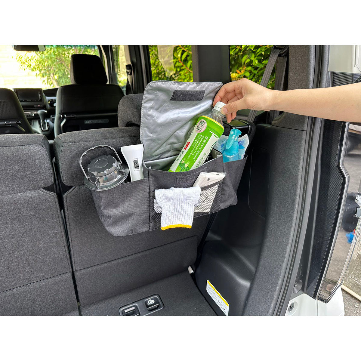 カー用品 IDEA LAB (ヘッドレスト)Wドリンク&マルチ収納