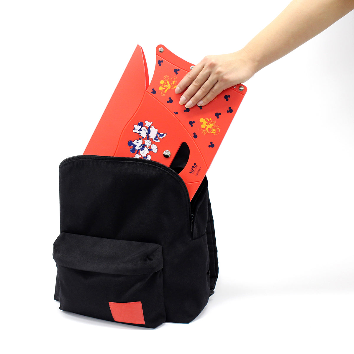 PATATTO180 折りたたみ椅子 Disneyミッキー&ミニー レッド