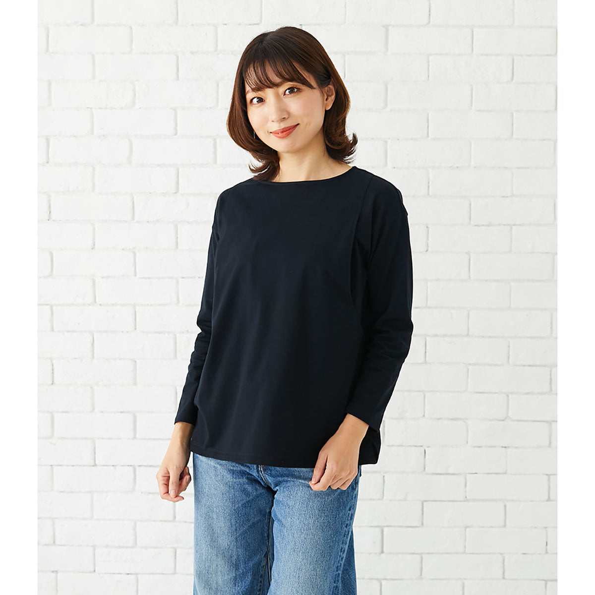 CARINO ベーシックT(長袖) ブラック