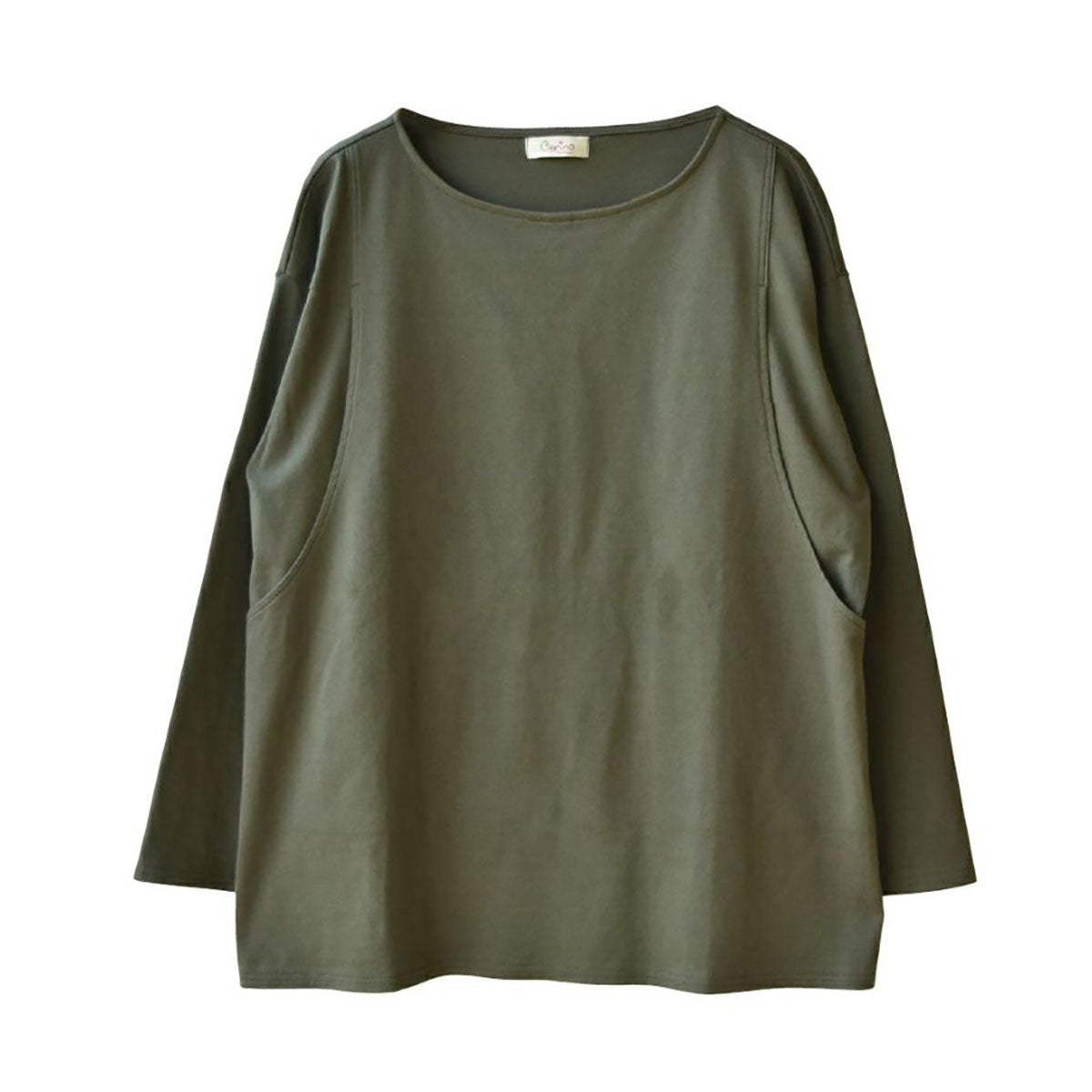 CARINO ベーシックT(長袖) カーキ