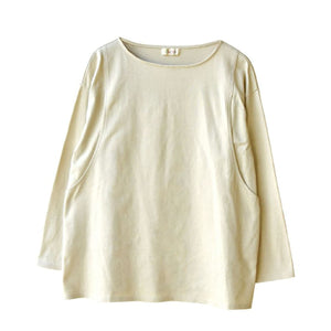 CARINO ベーシックT(長袖) ライトベージュ