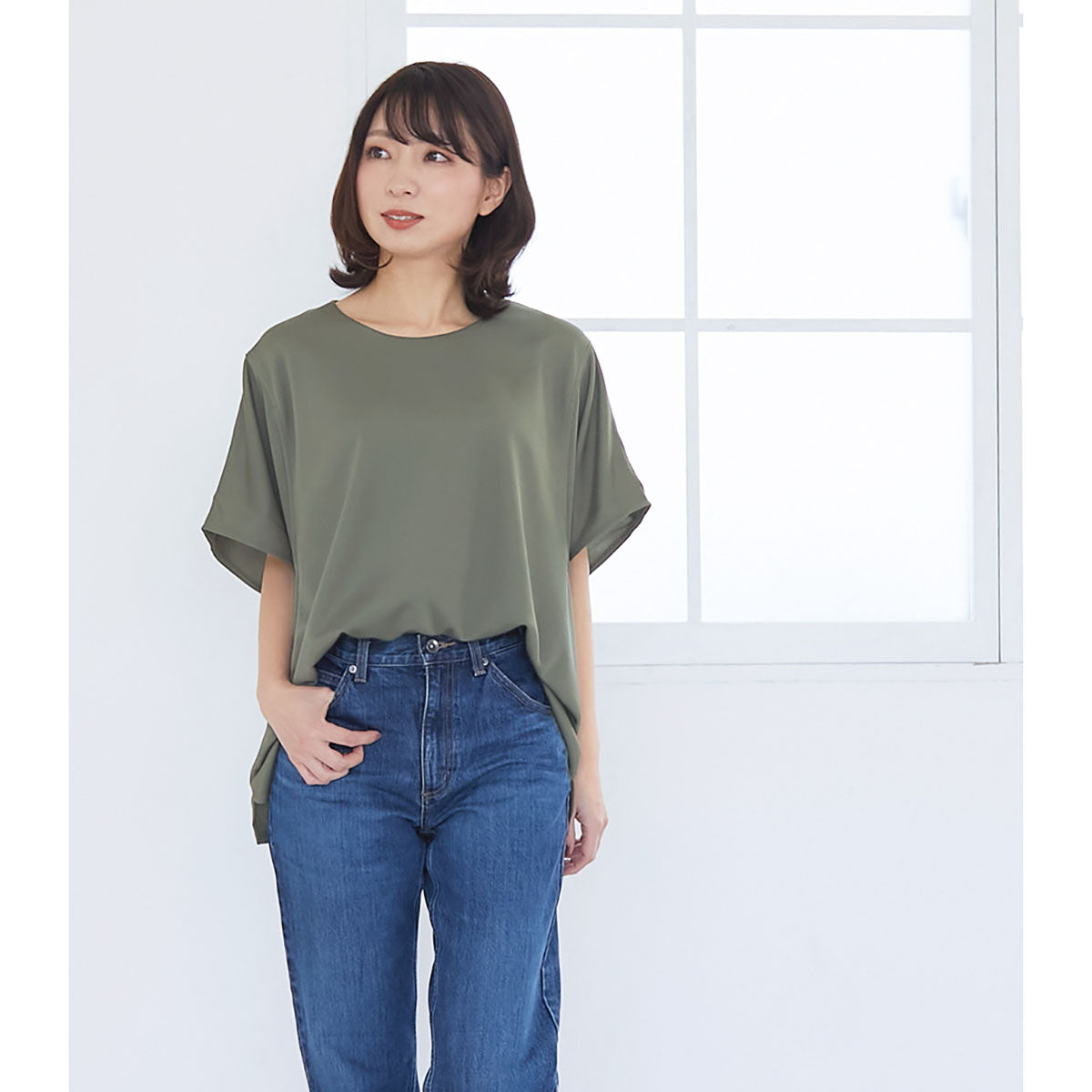 吸水速乾Tシャツ(防災Tシャツ)カーキ